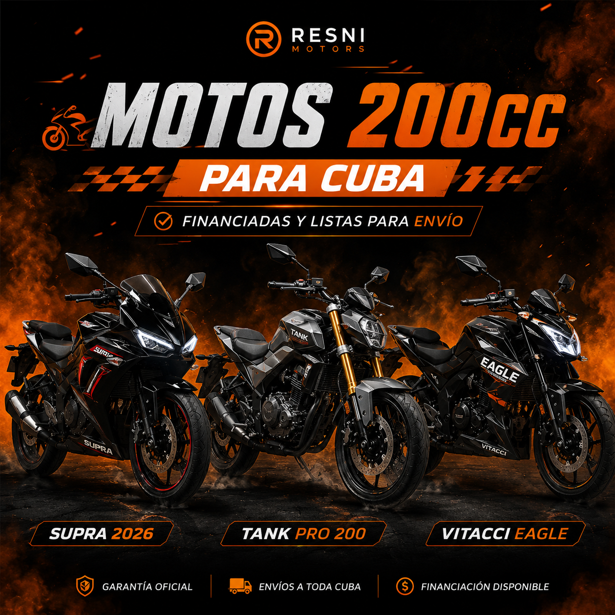 Motos 200cc para Cuba | Financiamiento disponible 🇨🇺
