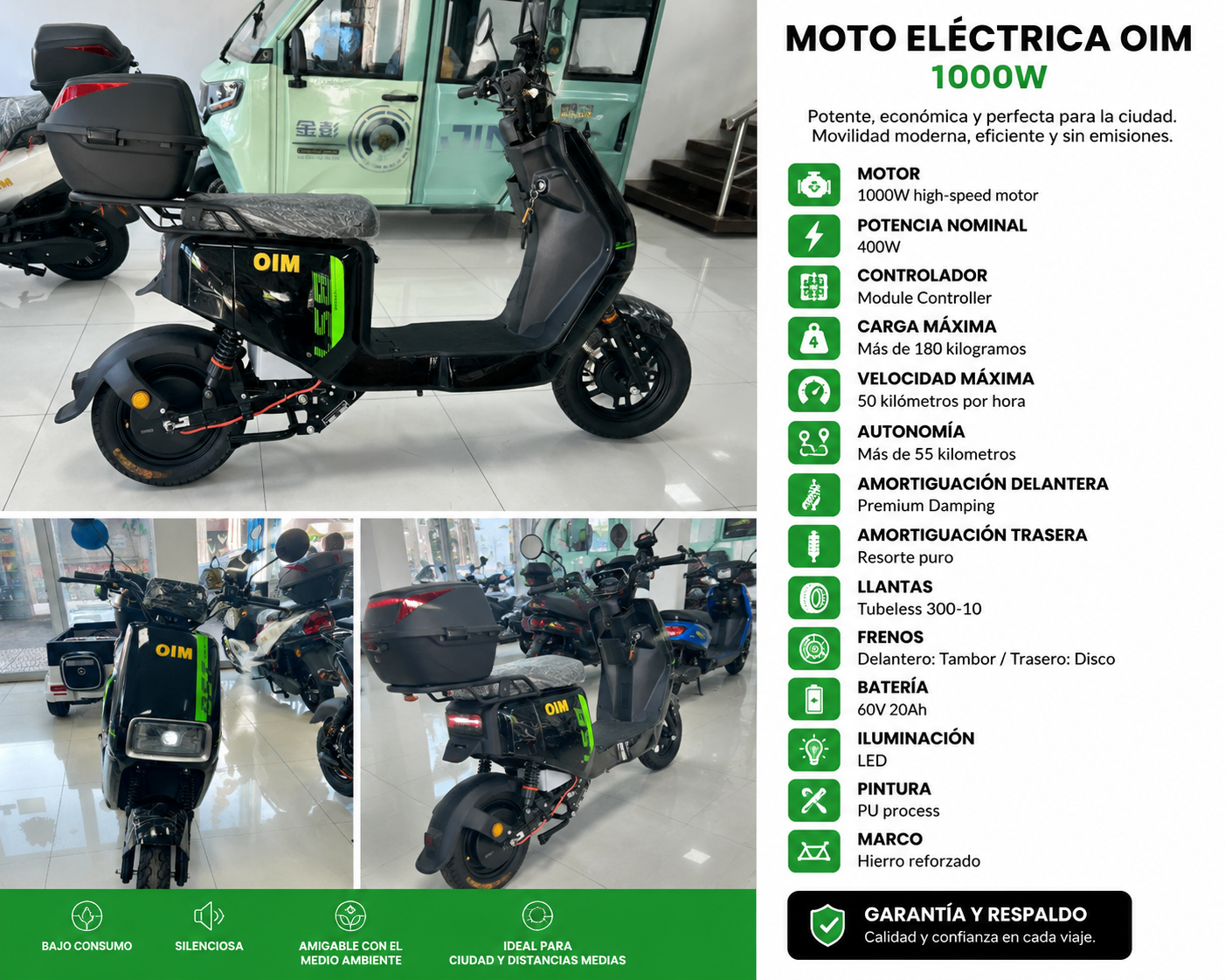 🏍️ E-BIKE SHILU-OIM (W1000) — DESDE US$ 95/MES